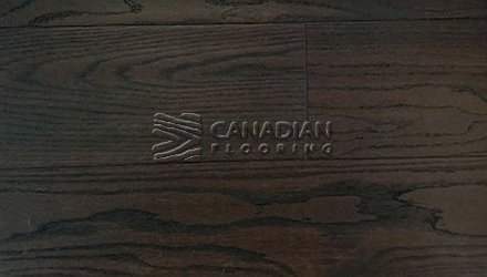 White Oak, Canfloor, Hand-Scraped, 6-1/3" x 3/4" Color:   Black Brown Engineered flooring