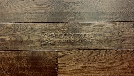 Engineered White Oak, Brand Surfaces,  6-1/2" x 3/4",   Color: Smoked Tobacco Engineered flooring