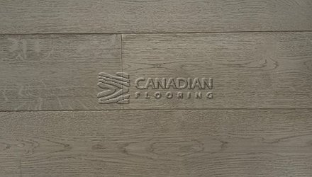 White Oak, Canfloor, Hand-Scraped, 6-1/3" x 3/4" Color:  Smoke Grey Engineered flooring