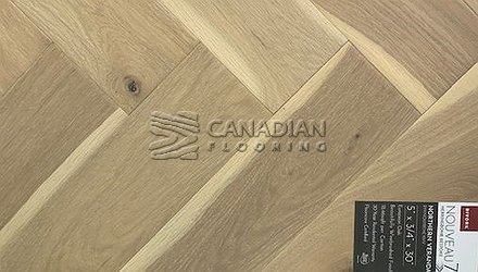 Engineered HerringboneWhite Oak, BIYORK 5.0" x 3/4" (4.0 mm) Color: Northern Veranda Engineered flooring