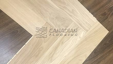 Engineered Wood FlooringWhite Oak, Unfinished Herrigbone 4-1/4" x 3/4" (4.0 mm) Engineered flooring