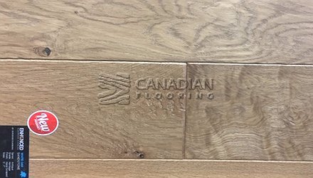 Engineered White Oak Superior Enhanced 5.0" x 3/4"Hand-Scraped Finish Color: Sandstone Engineered flooring