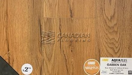 Luxury Vinyl Flooring, Aqua Plus Bronze, NAF, 5.0 mm, Color:  Garden Oak Vinyl flooring