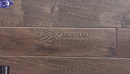 Hard Maple, Superior Enhanced, 5.0" x 3/4", Hand-ScrapedColor: Cocoa Engineered flooring