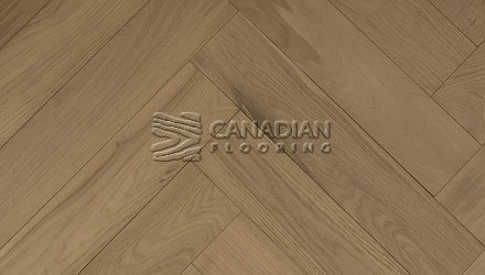 White Oak, Grandeur, 5" x 3/4", Herringbone Collection Color: Nordic Sand Engineered flooring