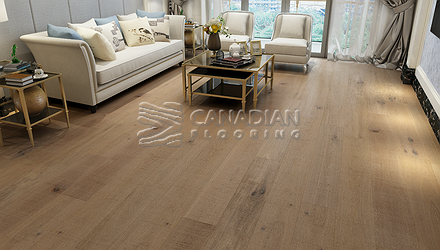 Engineered Flooring, White Oak, Biyork, 8-1/2" x 3/4" <br> Color:    Cigar