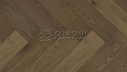 White Oak, Grandeur, 5" x 3/4", Herringbone Collection<br> Color: Pando