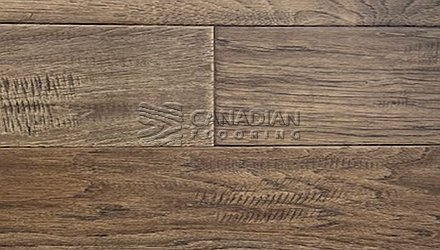 Engineered Hickory,5.0" x 1/2" Color: : Dark Grey Engineered flooring