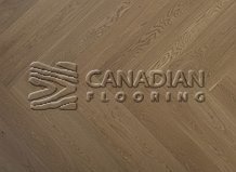 Engineered Herringbone European White Oak, 5" x 3/4", Brushed Finish Color: Toffee Crunch

                                 Engineered Flooring Milton
