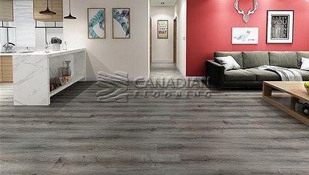 Luxury Vinyl Flooring, Biyork, Hydrogen 6 mm, Click, <br>Color:  Chop