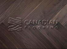 Engineered Herringbone American Black Walnut, 5" x 3/4", Brushed Finish Color: Chocolate

                                 Engineered Flooring Hamilton
