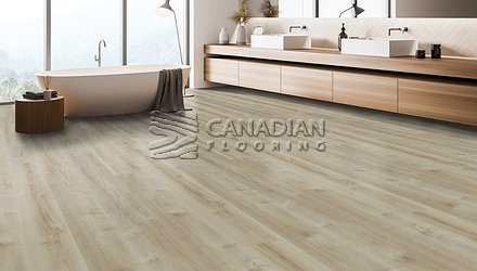 Luxury Vinyl Flooring, Biyork, Hydrogen 6 mm, Click, <br>Color:  Lily Canvas