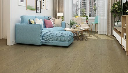 Engineered White Oak Biyork, 6-1/2" x 3/4" Color: Jasper Engineered flooring