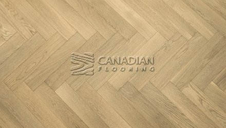 Engineered Herringbone American White Oak, 5" x 3/4", Brushed Finish<br> Color: Moon Light
