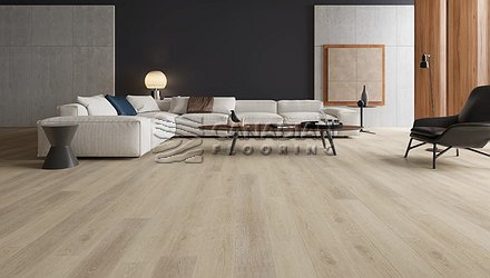 Luxury Vinyl Flooring, Biyork, Hydrogen 6 mm, Click, <br>Color:  Almond Paste