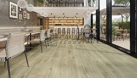 Luxury Vinyl Flooring, Biyork, Hydrogen 6 mm, Click, <br>Color:  Outback