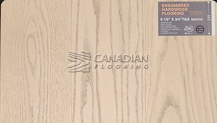 Engineered White OakWeiss, 6.5" x 3/4"Color: Mocha Engineered flooring