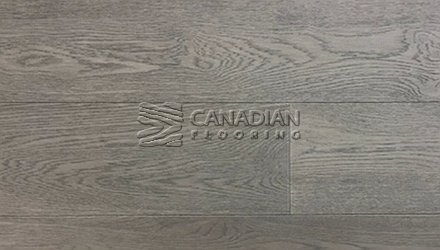 Engineered White Oak, ORIGINS, Wire-Brushed, 6.0" x 3/4"<br> Color: Puro Grey
