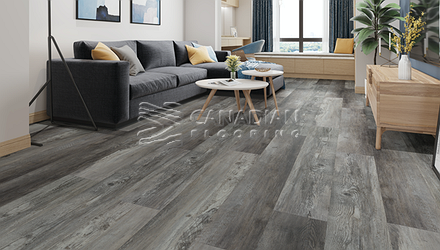 Luxury Vinyl Flooring, Biyork, Hydrogen 7 mm, Click, <br>Color:  Dockside