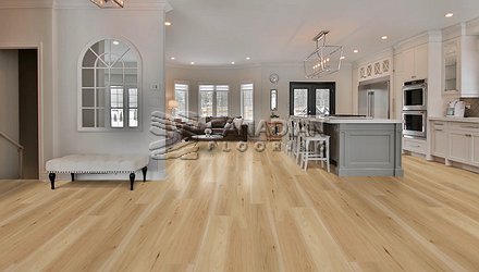 Luxury Vinyl Flooring, Biyork, Hydrogen 7 mm, Click, <br>Color:  Early Dawn