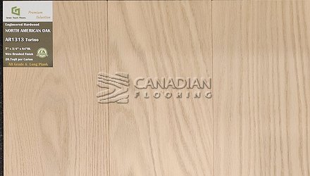 Engineered White Oak, GreenTouch, 7-1/2" x 3/4"  <br> Color:  Torino
