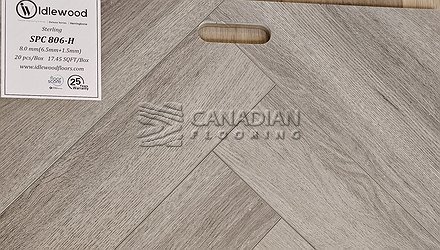 Luxury Vinyl Flooring, Idlewood Herringbone, 8.0 mm, Color: SPC-806-H Vinyl flooring