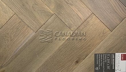 Engineered Herringbone<br>White Oak, BIYORK<br> 5.0" x 3/4" (4.0 mm)<br> Color Lake Promenade