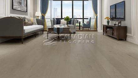 Engineered White Oak,  Biyork, 7-1/2" x 3/4"<br> Color: French Truffle