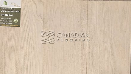 Engineered White Oak, GreenTouch, 7-1/2" x 3/4"  <br> Color:  Bari