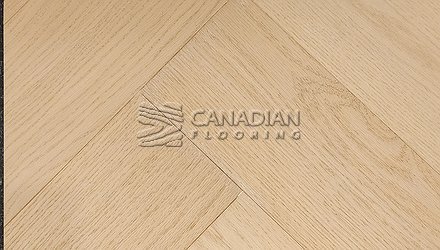 Engineered White Oak, Lucid, 7-1/2" x 3/4"  <br> Color:  Pristinee HB