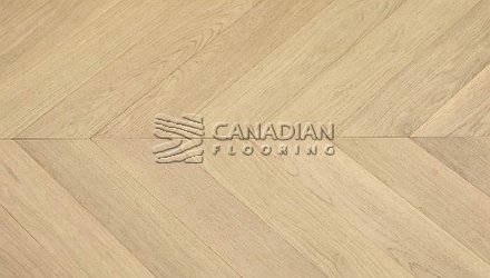 Engineered Chevron American White Oak, 5" x 3/4", Brushed Finish<br> Color: Naked Oak