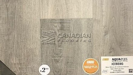 Luxury Vinyl Flooring, Aqua Plus Bronze, NAF, 5.0 mm, Color:   Iceberg Vinyl flooring