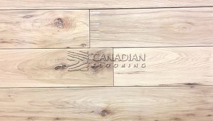 Solid Hickory, CANFLOOR, 5.0" x 3/4",  Hand-Scraped Finish, Color: Natural Hardwood flooring