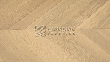 Engineered Chevron American White Oak, 5" x 3/4", Brushed Finish Color: Moon Light Engineered flooring