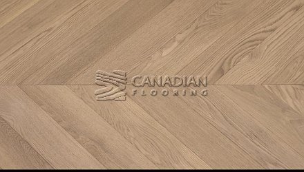 Engineered Chevron American White Oak, 5" x 3/4", Brushed Finish<br> Color: Macaroon