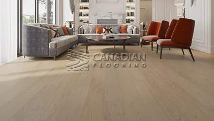 Engineered Flooring, White Oak, Biyork, 8-1/2" x 3/4" <br> Color:  Salted Biscotti