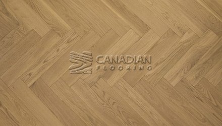 Engineered Herringbone American White Oak, 5" x 3/4", Brushed Finish<br> Color: Honey Wheat