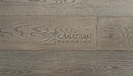 White Oak, Canfloor, Hand-Scraped, 6-1/3" x 3/4"<br> Color:   Smoke Grey