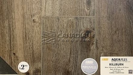 Luxury Vinyl Flooring, Aqua Plus, NAF, 5.0 mm, Color:  Kilburn