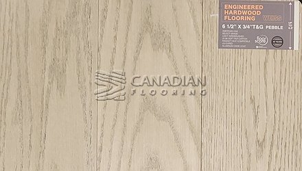 Engineered White OakWeiss, 6.5" x 3/4"Color: Pebble Engineered flooring