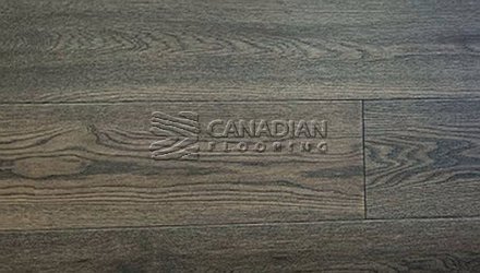 White Oak, CanfloorHand-Scraped, 6.5" x 3/4"Color:  Grind Concrete Engineered flooring