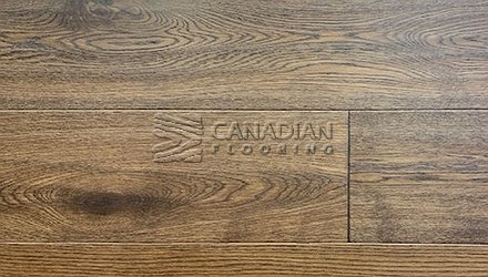 White Oak, CanfloorWirebrushed, 6.5" x 3/4"Color:  Coffee Engineered flooring