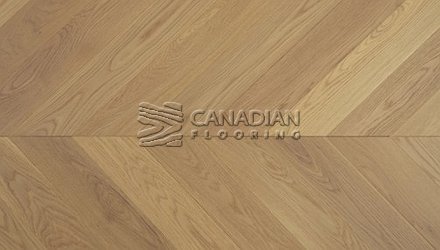 Engineered Chevron American White Oak, 5" x 3/4", Brushed Finish<br> Color: Honey Wheat