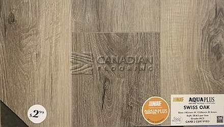 Luxury Vinyl Flooring, Aqua Plus Bronze, NAF, 5.0 mm, Color:   Swiss Oak