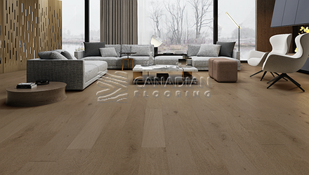 Engineered White Oak,  Biyork, 7-1/2" x 3/4"<br> Color: Escarpment